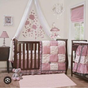 Pink and Cream Comforter Set